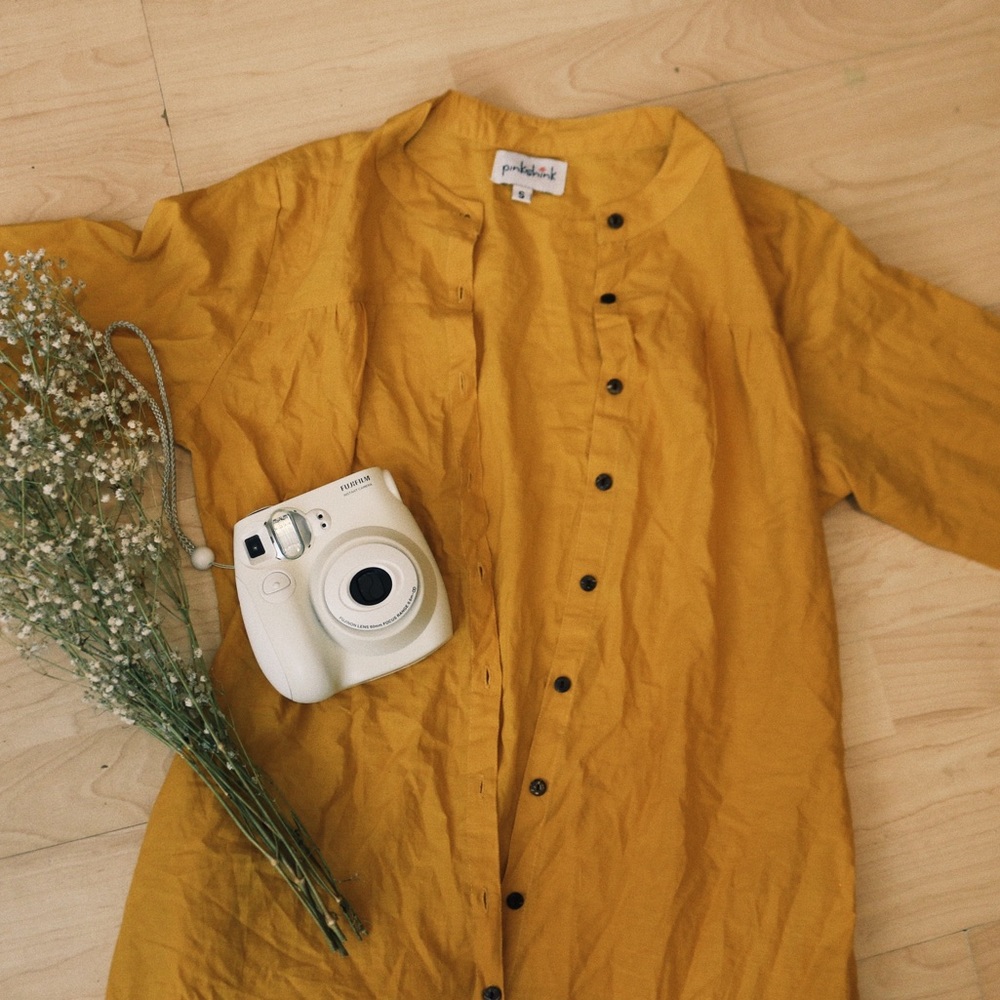 🦋 Boho Yellow Mustard Long Dress ✨
